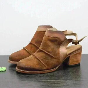 Freebird Leo by Steve Madden Women's Distressed Brown Suede Clog Bootie Size 10